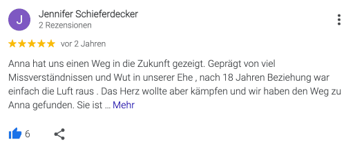 Google Rezension von Jennifer Schieferdecker