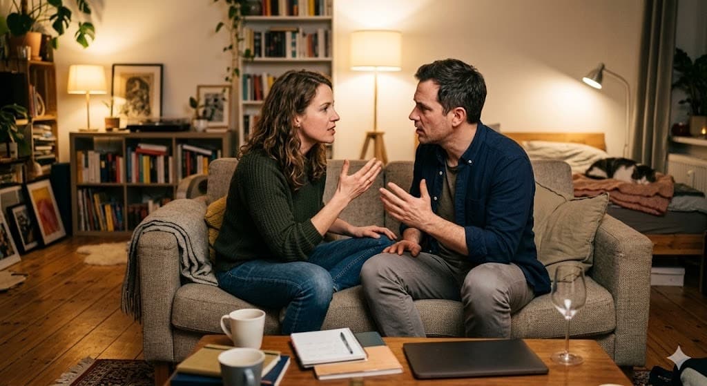 Paar im Gespräch – Online-Paartherapie von zu Hause
